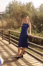 Cargar imagen en el visor de la galería, Vestido Philippa azul marino