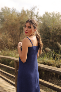 Vestido Philippa azul marino